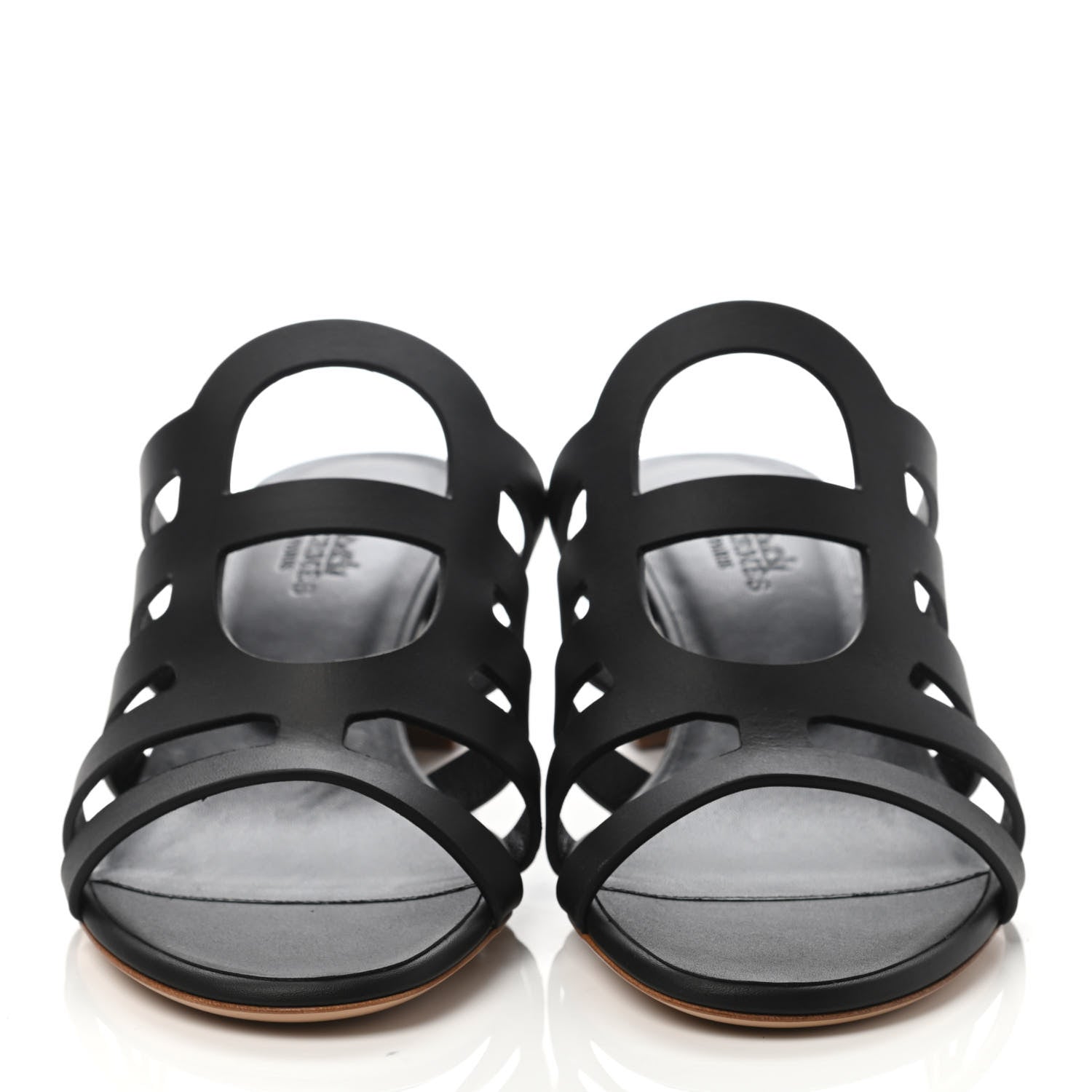 Hermes Calfskin Celena 50 Sandals 36 Black 2 of 4