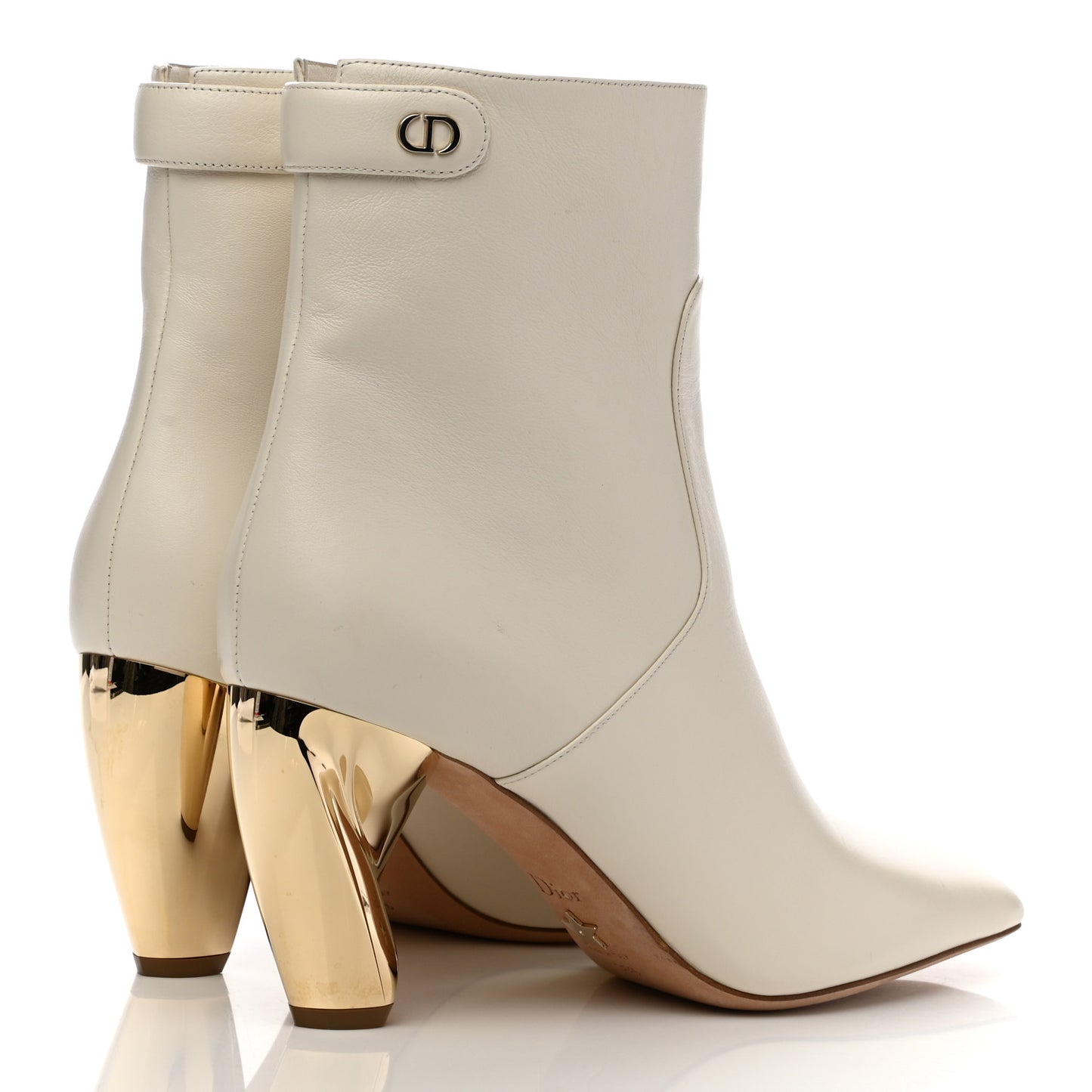 Soft Calfskin Rhodes 80mm Ankle Boots 39.5 Off White