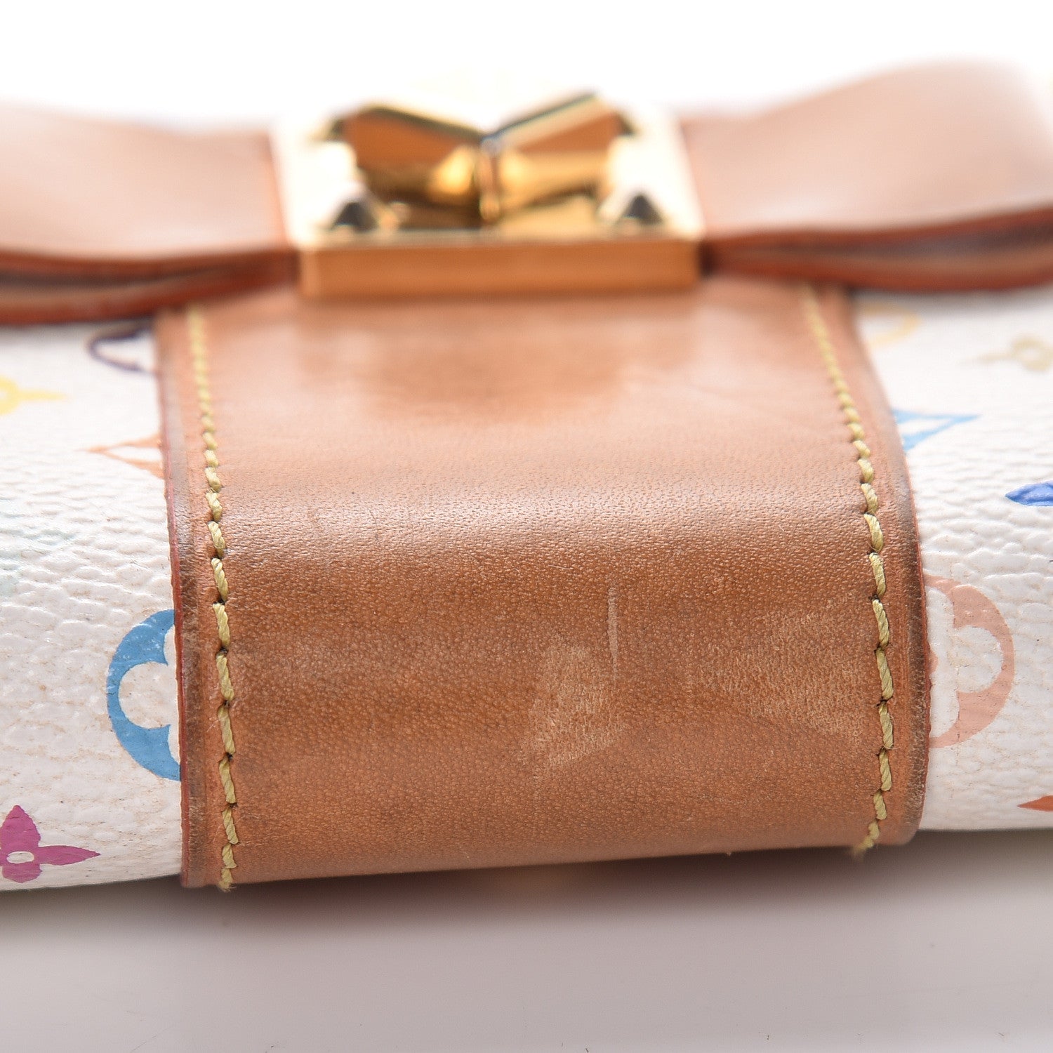 Louis Vuitton Monogram Multicolor Sarah Noeud Wallet White Litchi 11 of 15