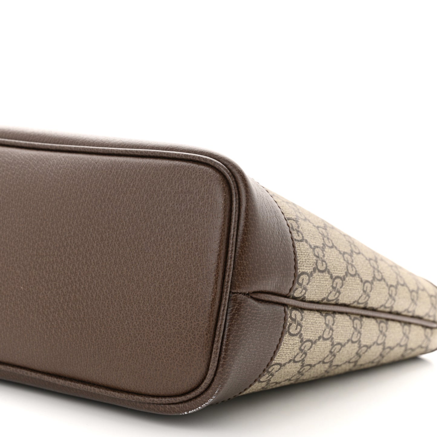 GG Supreme Monogram Textured Calfskin Small Ophidia Shoulder Tote Bag Beige Ebony New Acero