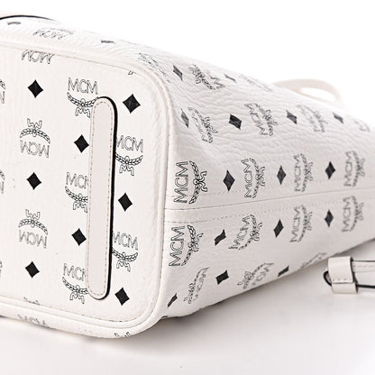 MCM Visetos Medium Liz Reversible Shopper Tote White 15 of 18