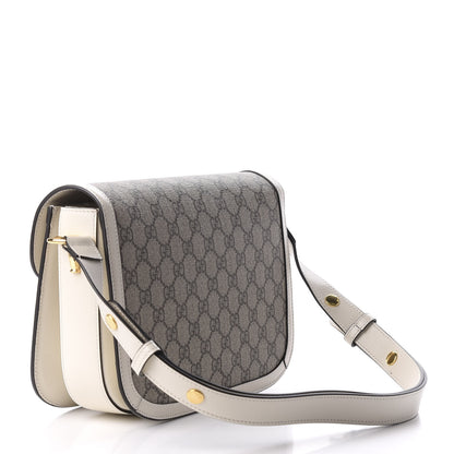 Gucci GG Supreme Monogram Horsebit 1955 Shoulder Bag Beige Mystic White 3 of 9
