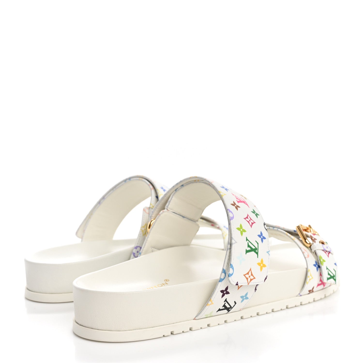 Louis Vuitton LV X TM Monogram Multicolor Bom Dia Comfort Mule Sandals 40 White 5 of 10