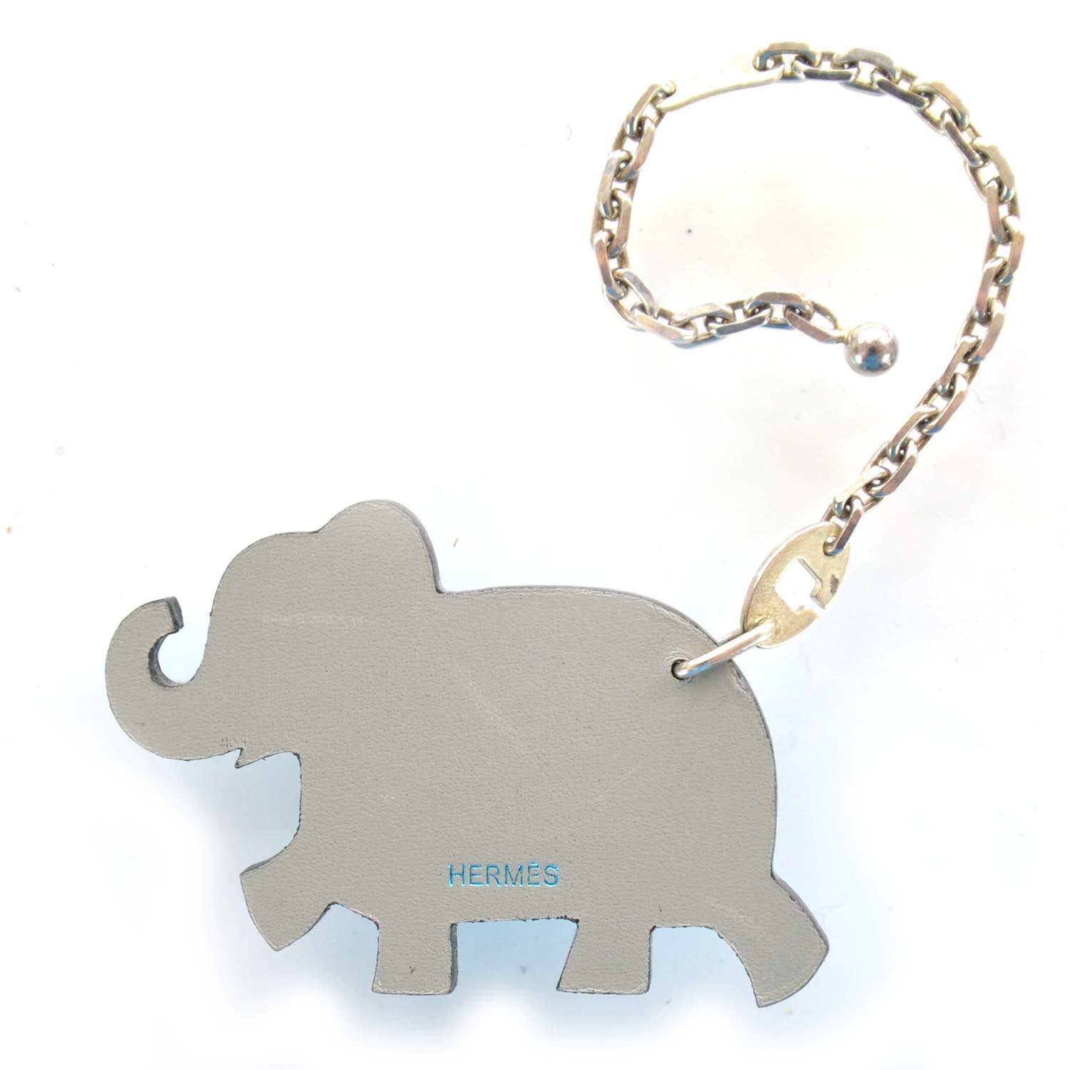 Hermes Leather Lucky Haati Elephant Key Chain 2 of 3