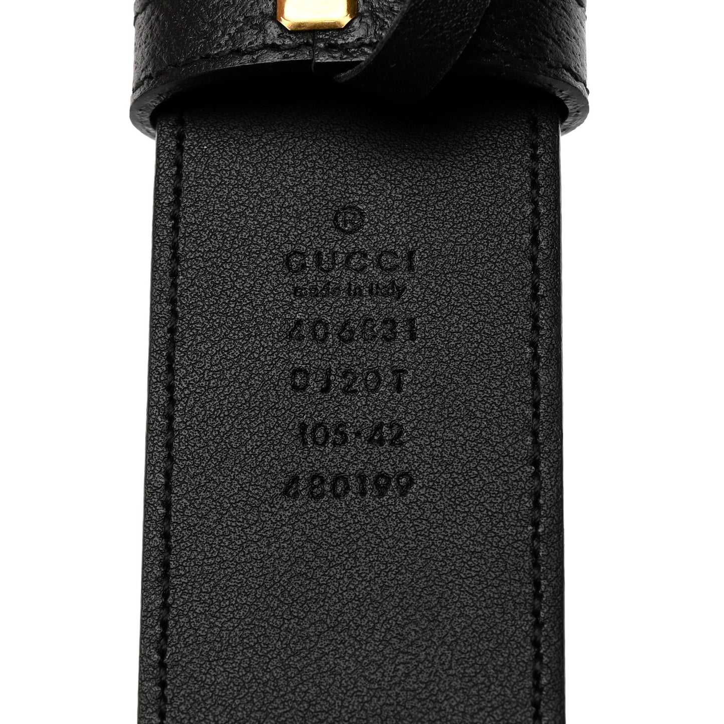 Textured Calfskin Double G 40mm Belt 105 42 Black