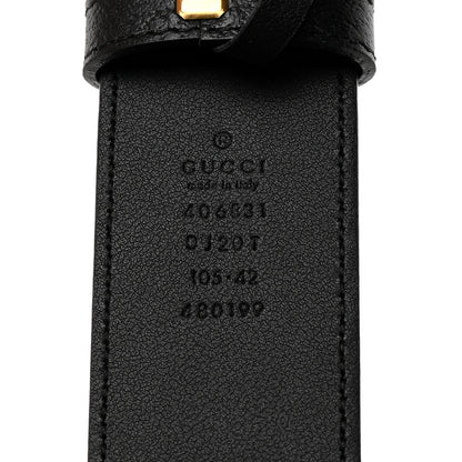 Gucci Textured Calfskin Double G 40mm Belt 105 42 Black 3 of 5