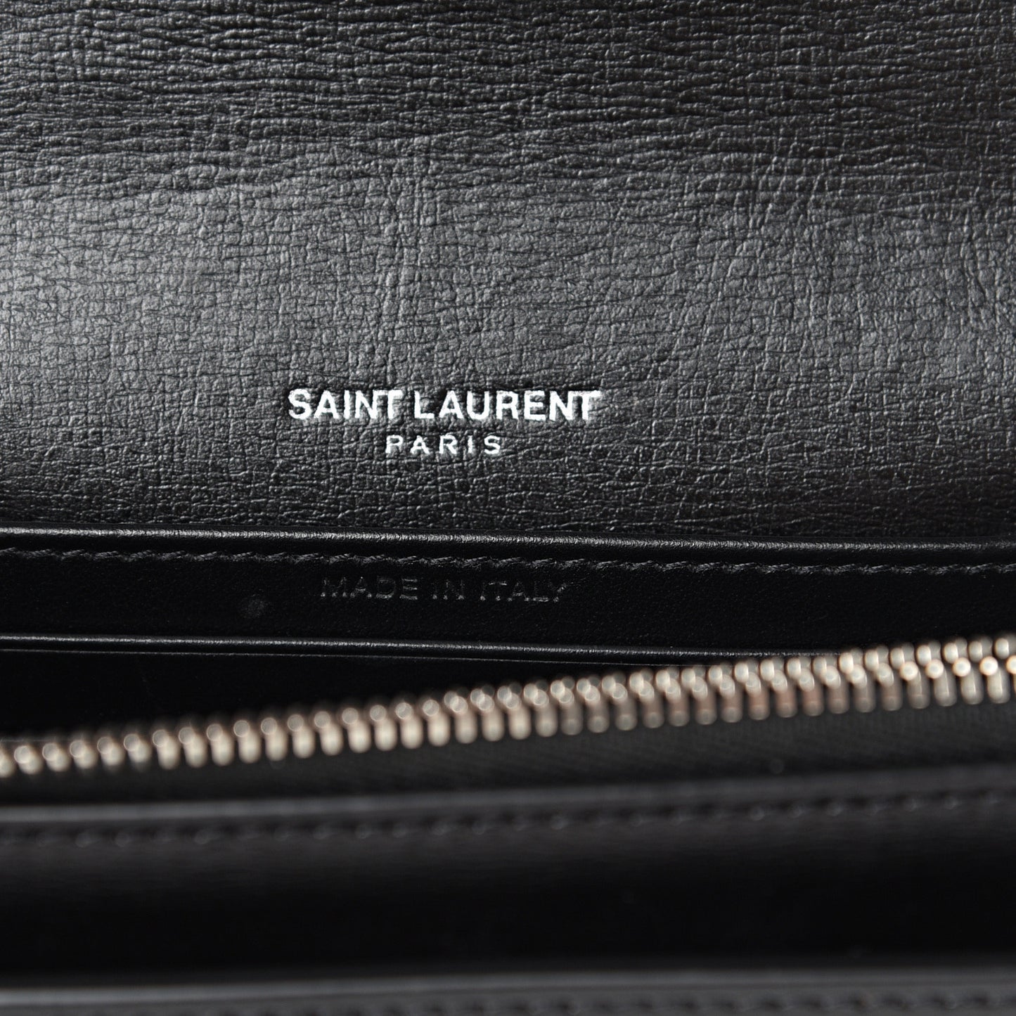 Calfskin Monogram Sunset Chain Wallet Black