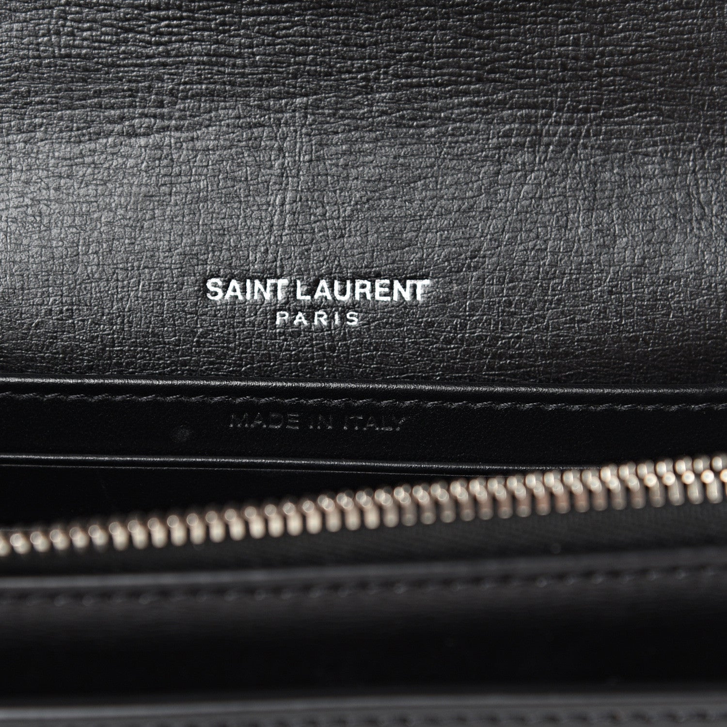 Saint Laurent Calfskin Monogram Sunset Chain Wallet Black 5 of 10