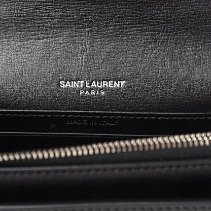 Saint Laurent Calfskin Monogram Sunset Chain Wallet Black 5 of 10