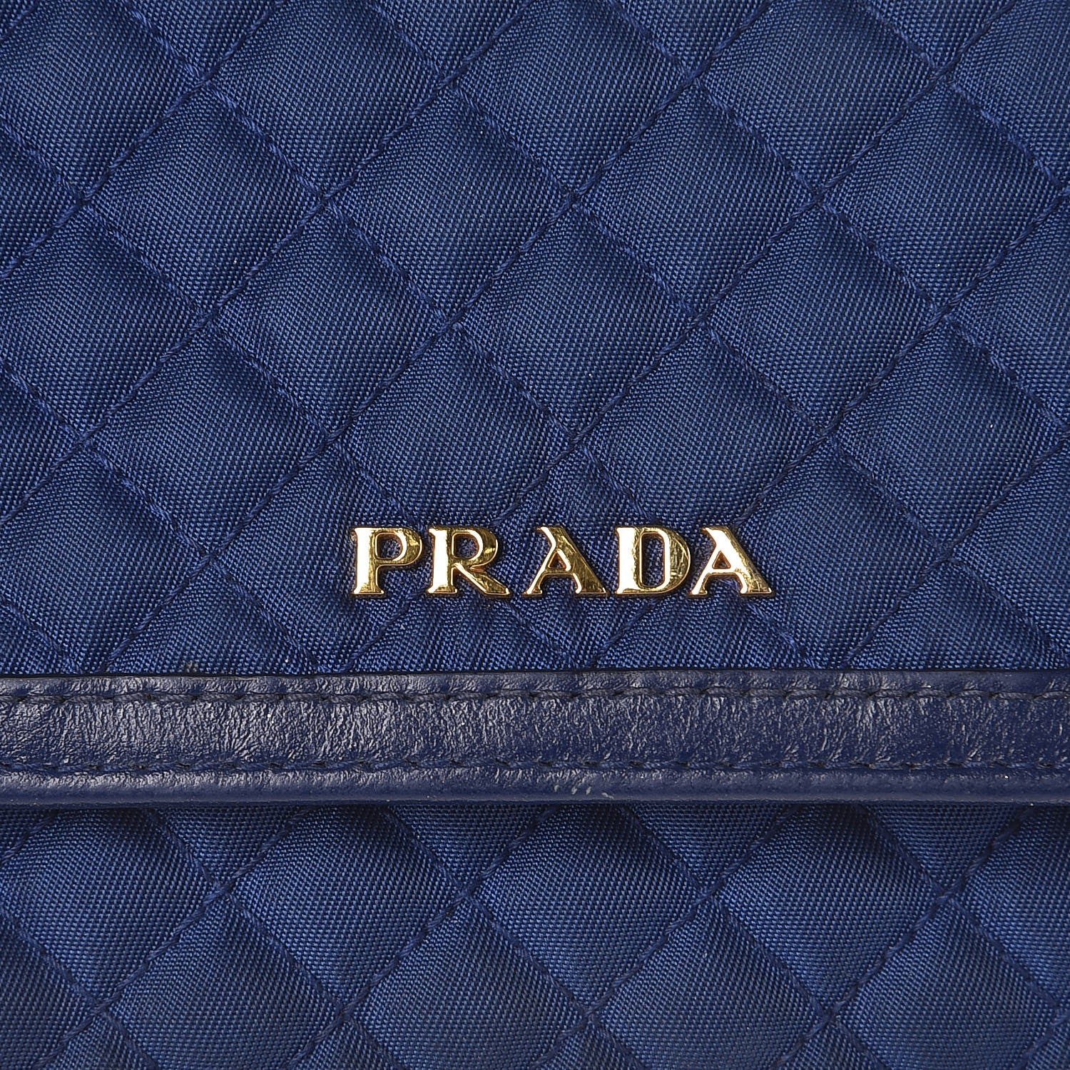 Prada Tessuto Quilted Mini Crossbody Wallet Bleuette 5 of 12