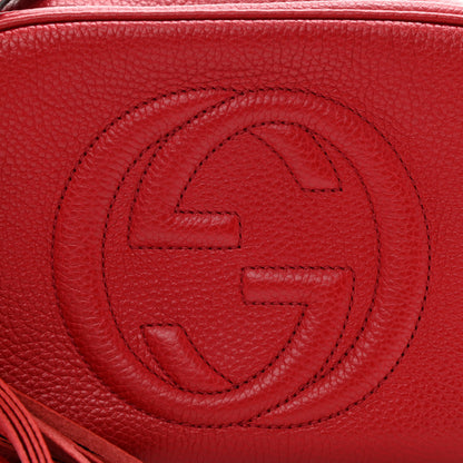 Gucci Pebbled Calfskin Small Soho Disco Bag Tabasco Red 8 of 10