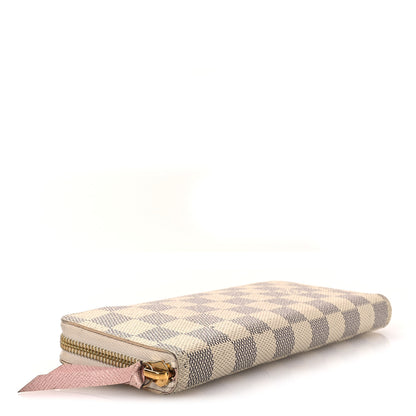 Louis Vuitton Damier Azur Clemence Wallet Rose Ballerine 4 of 9