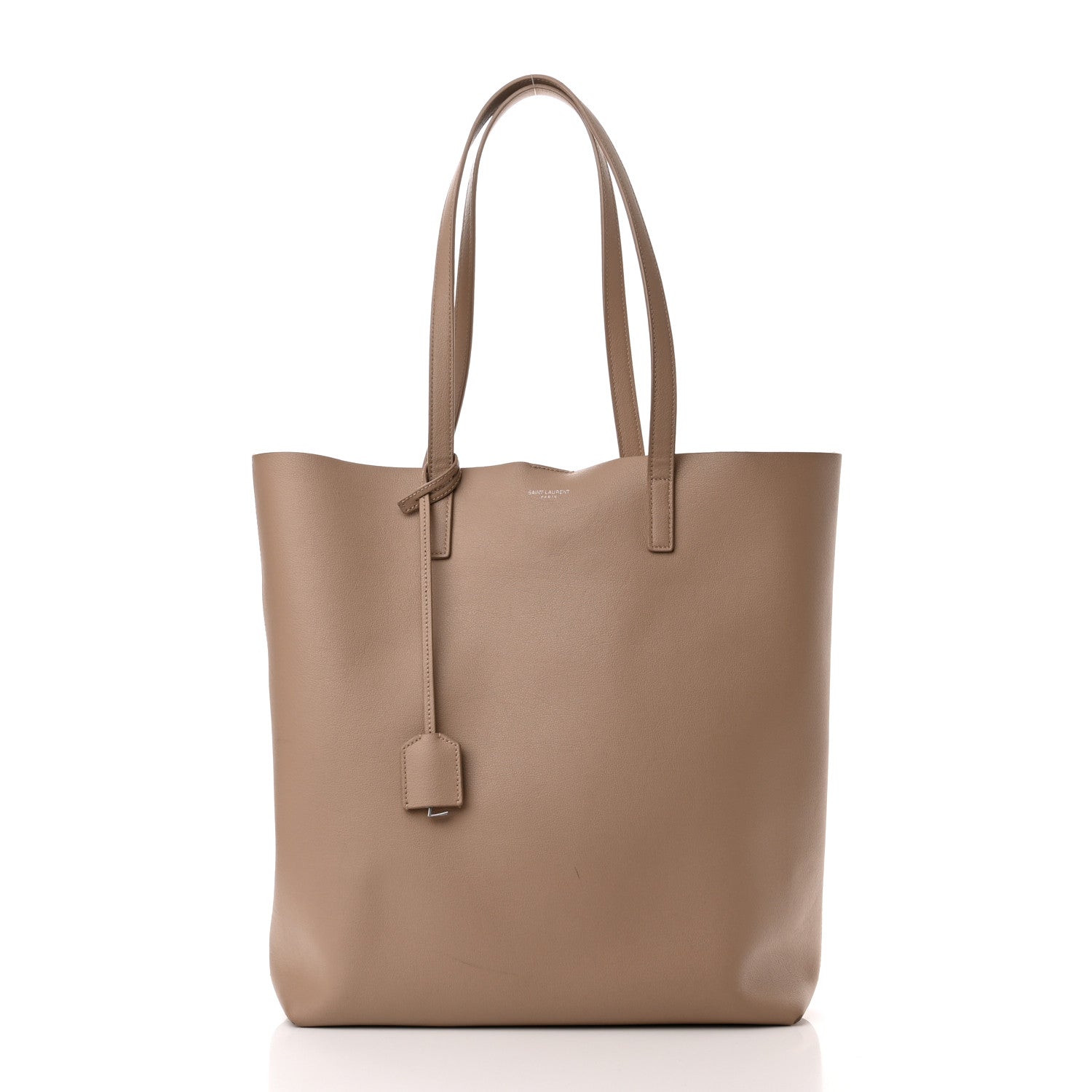 Saint Laurent Calfskin North-South Shopping Tote Dark Beige 3 of 12