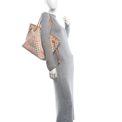 Louis Vuitton Damier Azur Tahitienne Neverfull MM 2 of 14