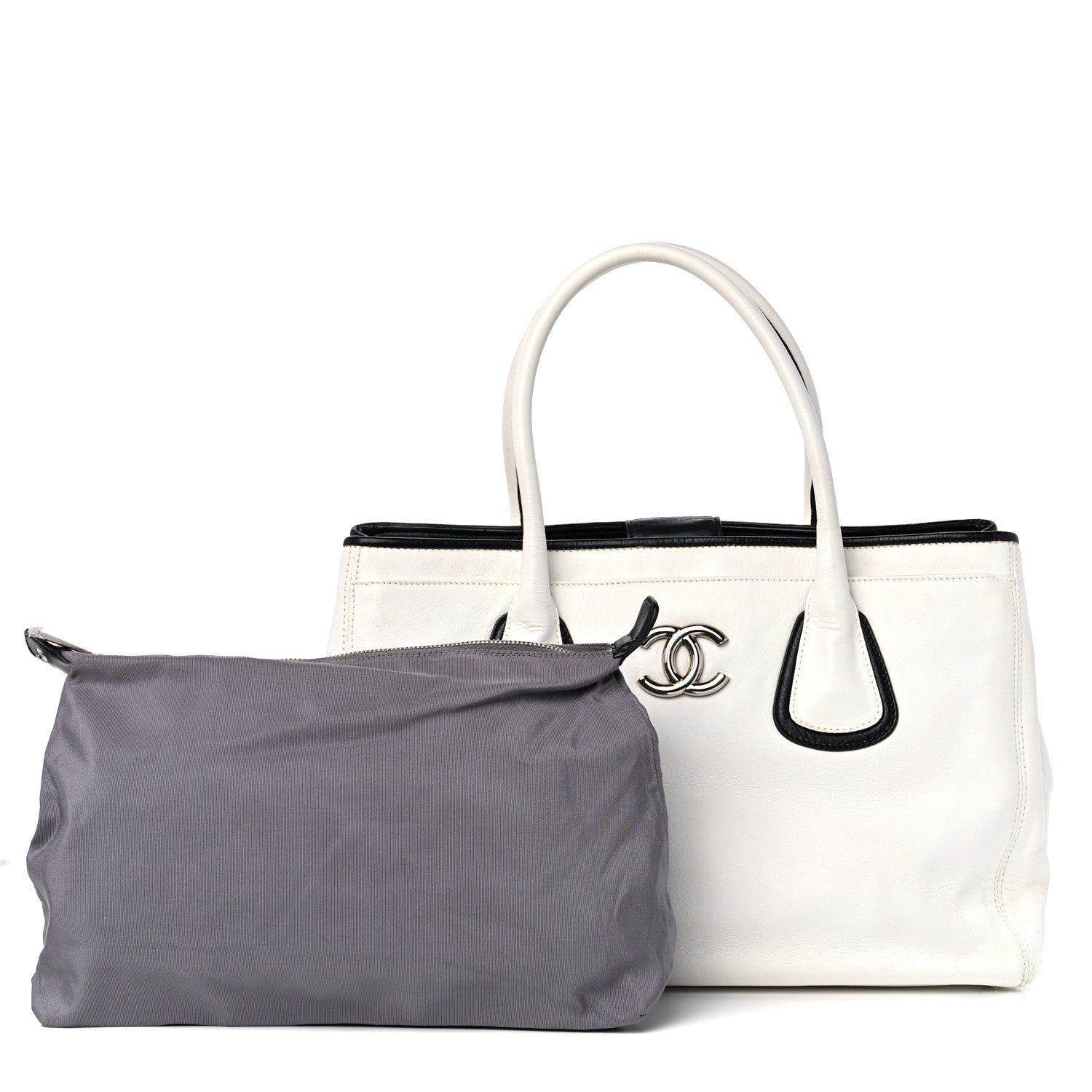 Chanel Lambskin Executive Cerf Shopper Tote White 1 of 16