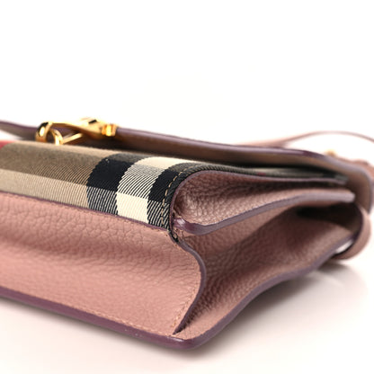 Burberry Derby Calfskin House Check Small Macken Crossbody Bag Pale Orchid 7 of 9