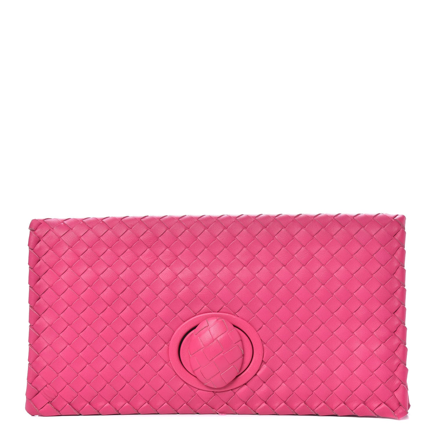 Bottega Veneta Nappa Intrecciato Turnlock Clutch Deco Rosa Shock 1 of 10