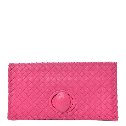 Bottega Veneta Nappa Intrecciato Turnlock Clutch Deco Rosa Shock 1 of 10