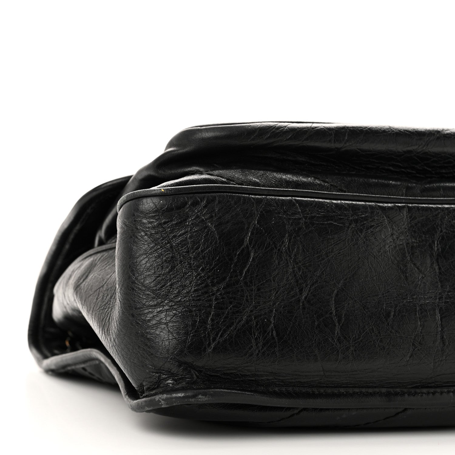 Saint Laurent Crinkled Calfskin Matelasse Monogram Medium Niki Chain Satchel Black 8 of 9