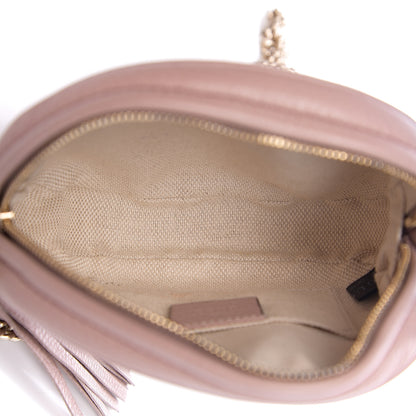 Gucci Pebbled Calfskin Mini Soho Chain Bag Dark Cipria 4 of 9