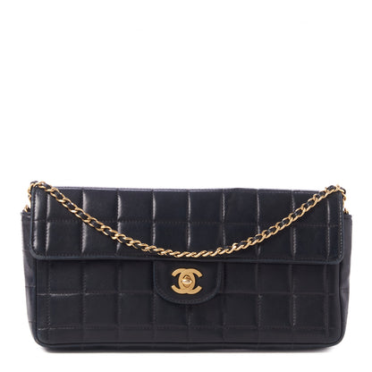 Chanel Lambskin East West Chocolate Bar Flap Black 1 of 10