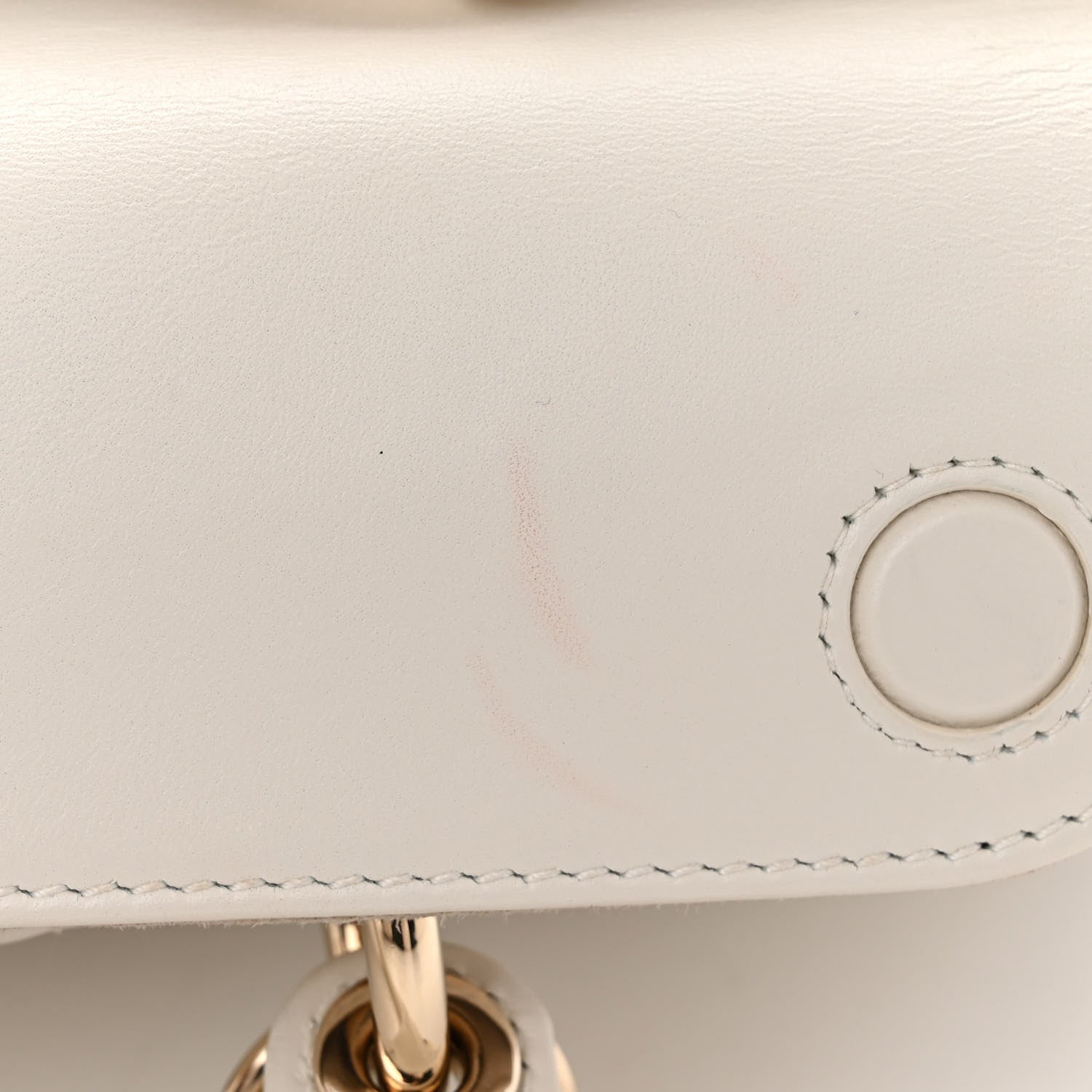 Christian Dior Lambskin Cannage Heart Medium Lady D-Joy White 12 of 17