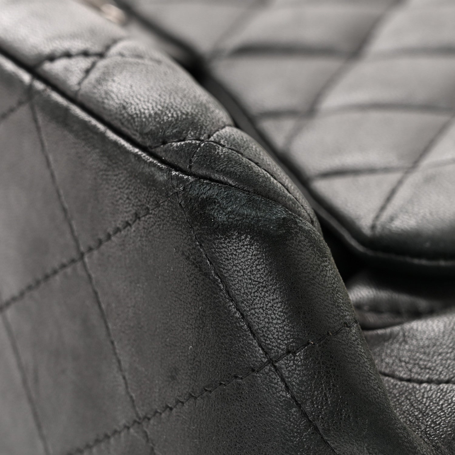 Chanel Lambskin Quilted Jumbo Single Flap Black 11 of 15