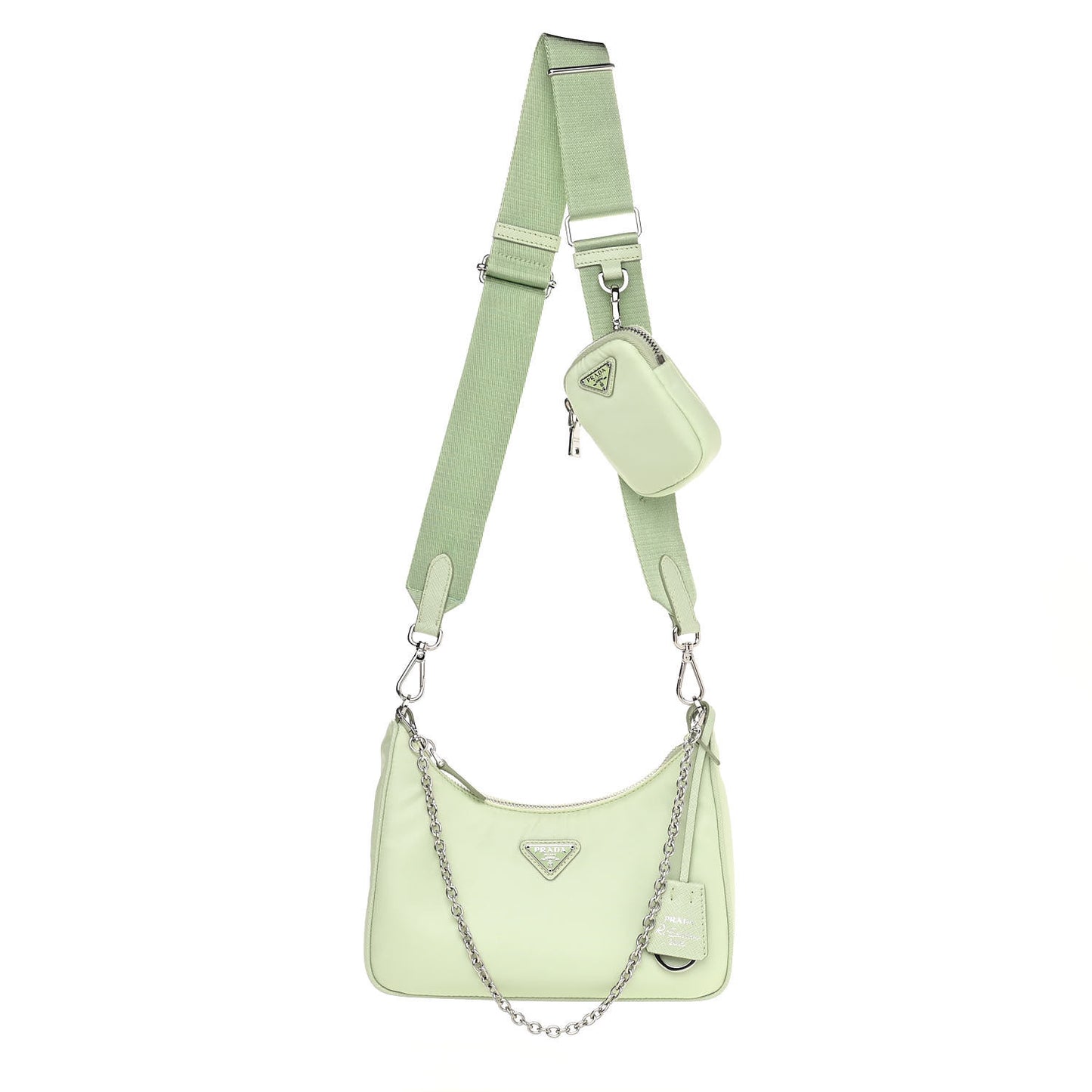 Re-Nylon Saffiano Re-Edition 2005 Shoulder Bag Acqua
