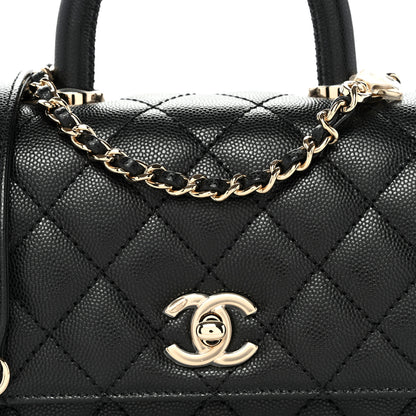 Chanel Caviar Quilted Extra Mini Coco Handle Flap Black 7 of 9
