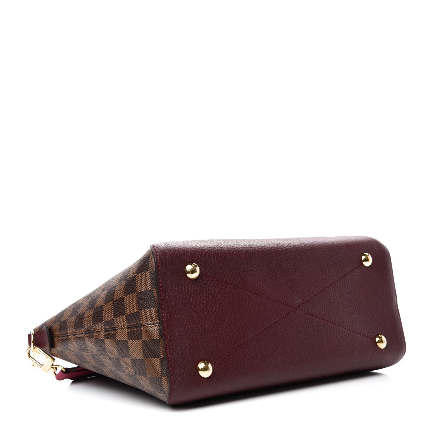 Louis Vuitton Damier Ebene Cuir Taurillon Hyde Park Fuchsia 5 of 11