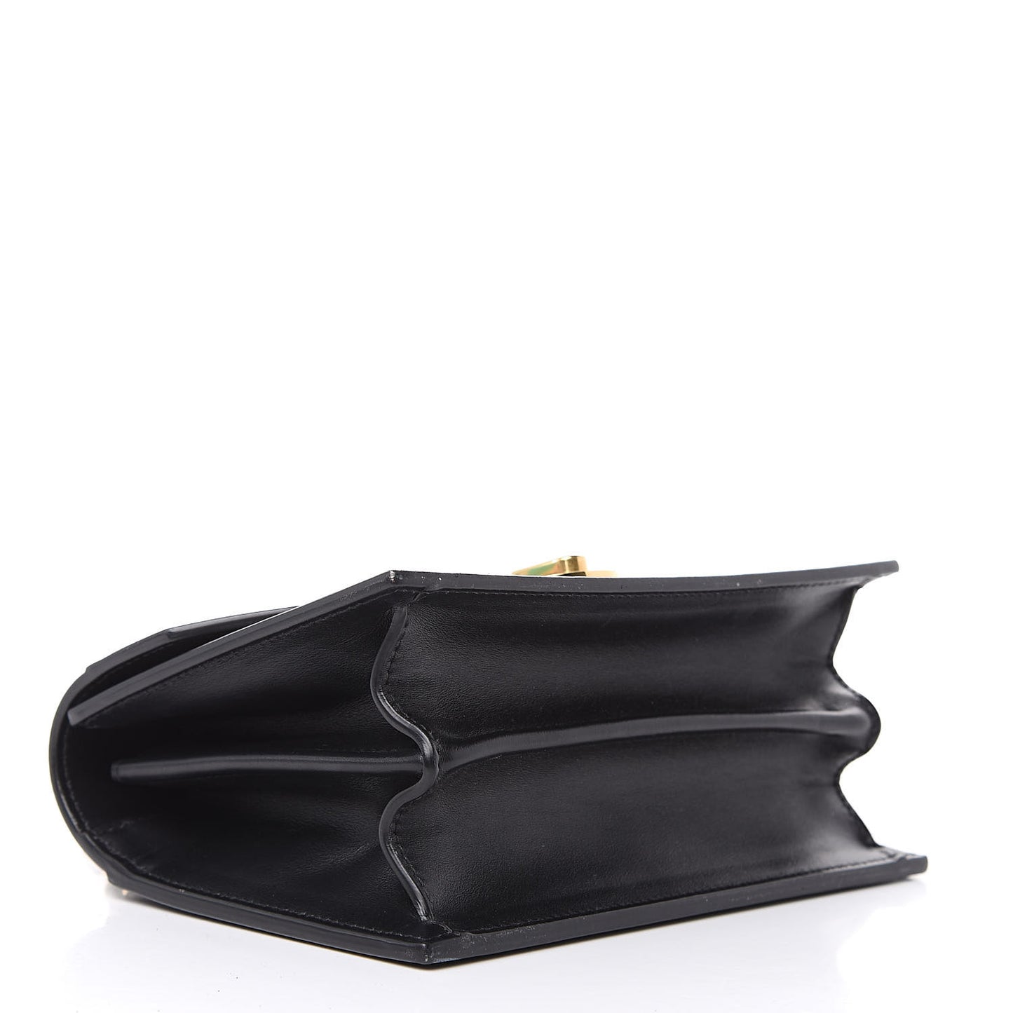 Calfskin Large Elisa Shoulder Bag Black