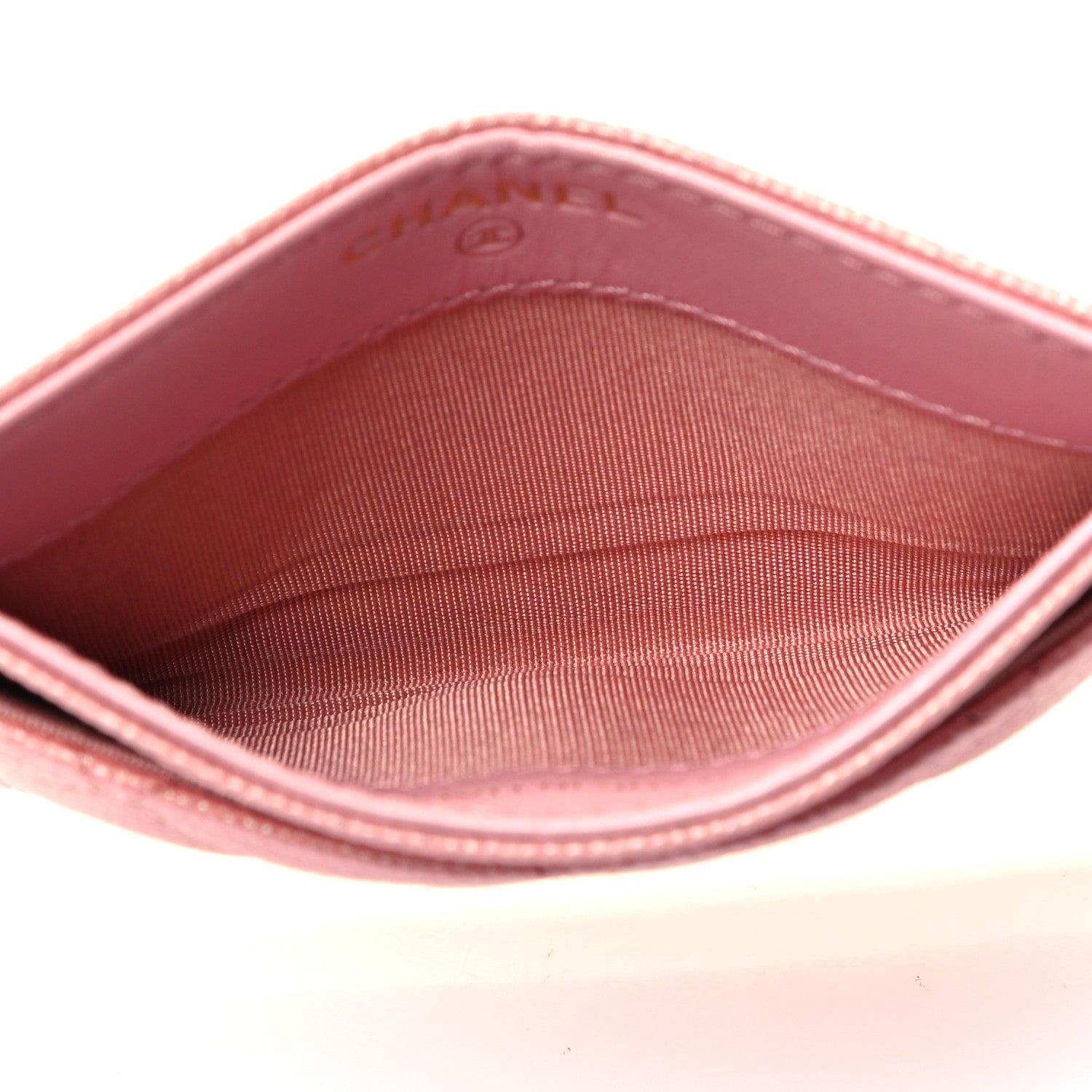 Chanel Iridescent Caviar Quilted Card Holder Rose Pink 4 of 4