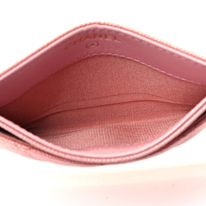 Chanel Iridescent Caviar Quilted Card Holder Rose Pink 4 of 4