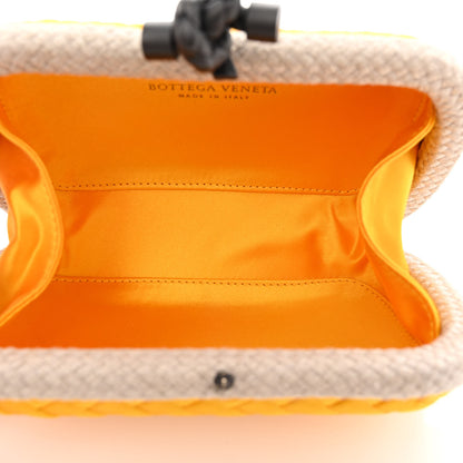 Bottega Veneta Satin Knot Clutch Yellow 4 of 9