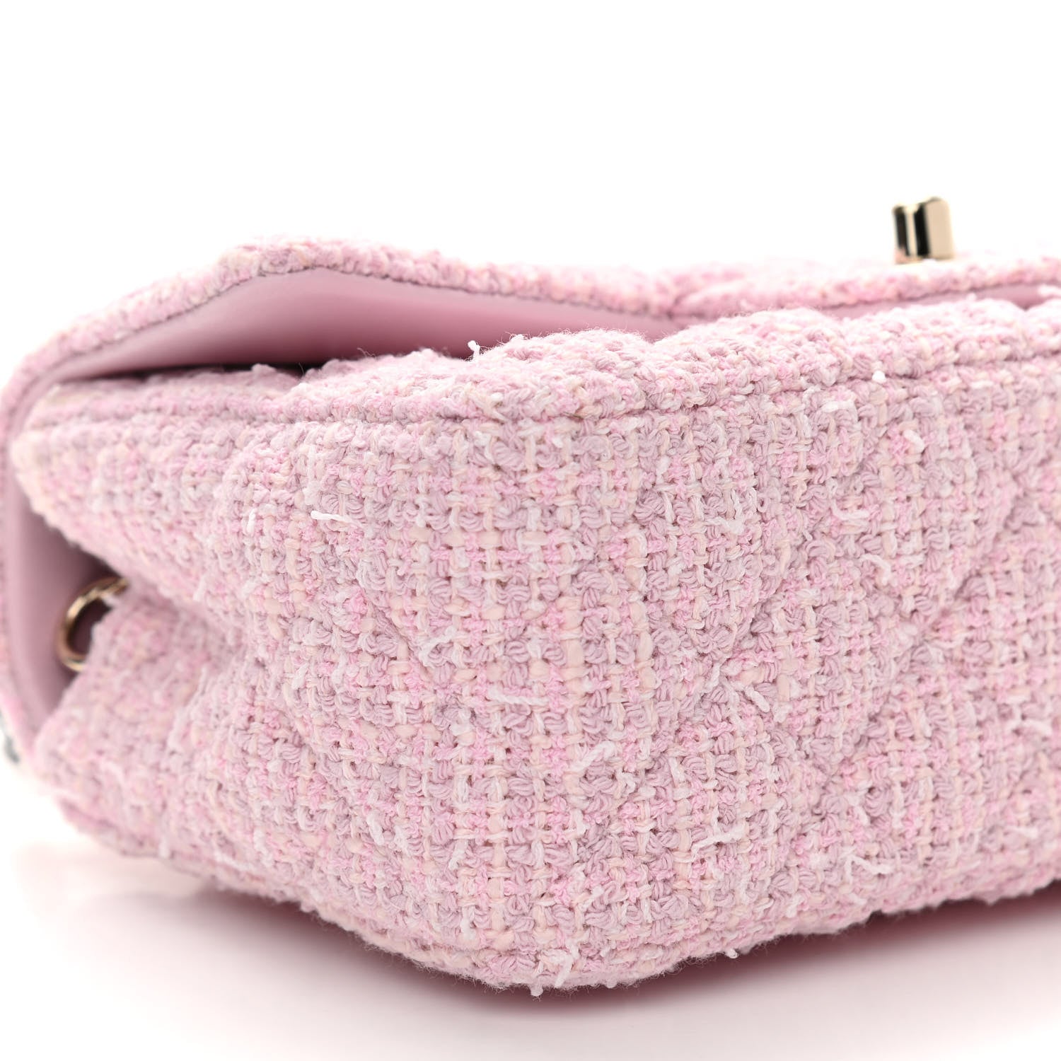 Chanel Tweed Quilted Mini Rectangular Flap Pink 9 of 11
