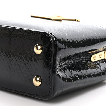 Louis Vuitton Snakeskin Flower Chain Capucines Mini Black 9 of 9