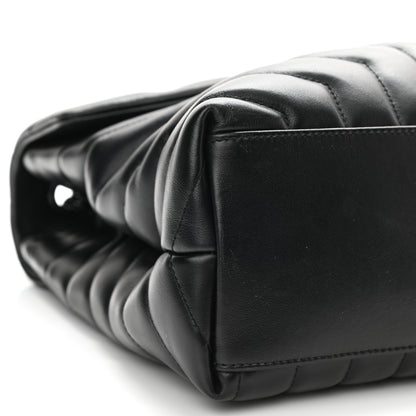 Saint Laurent Calfskin Y Quilted Monogram Medium Loulou Chain Satchel Black 9 of 10