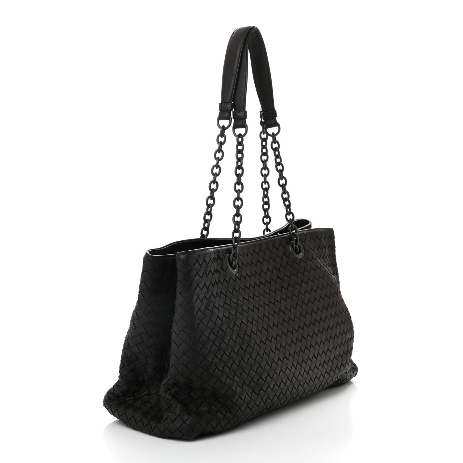 Bottega Veneta Nappa Intrecciato Large Classic Chain Strap Tote Ebano 3 of 11