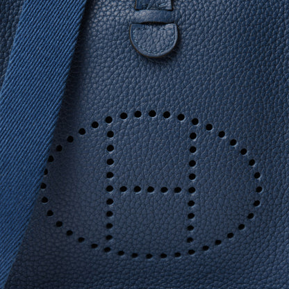 Hermes Taurillon Clemence Evelyne TPM Deep Blue 10 of 11