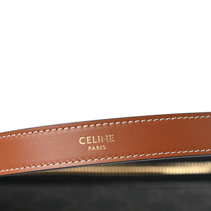 Celine Triomphe Canvas Calfskin Ava Shoulder Bag Tan 7 of 10