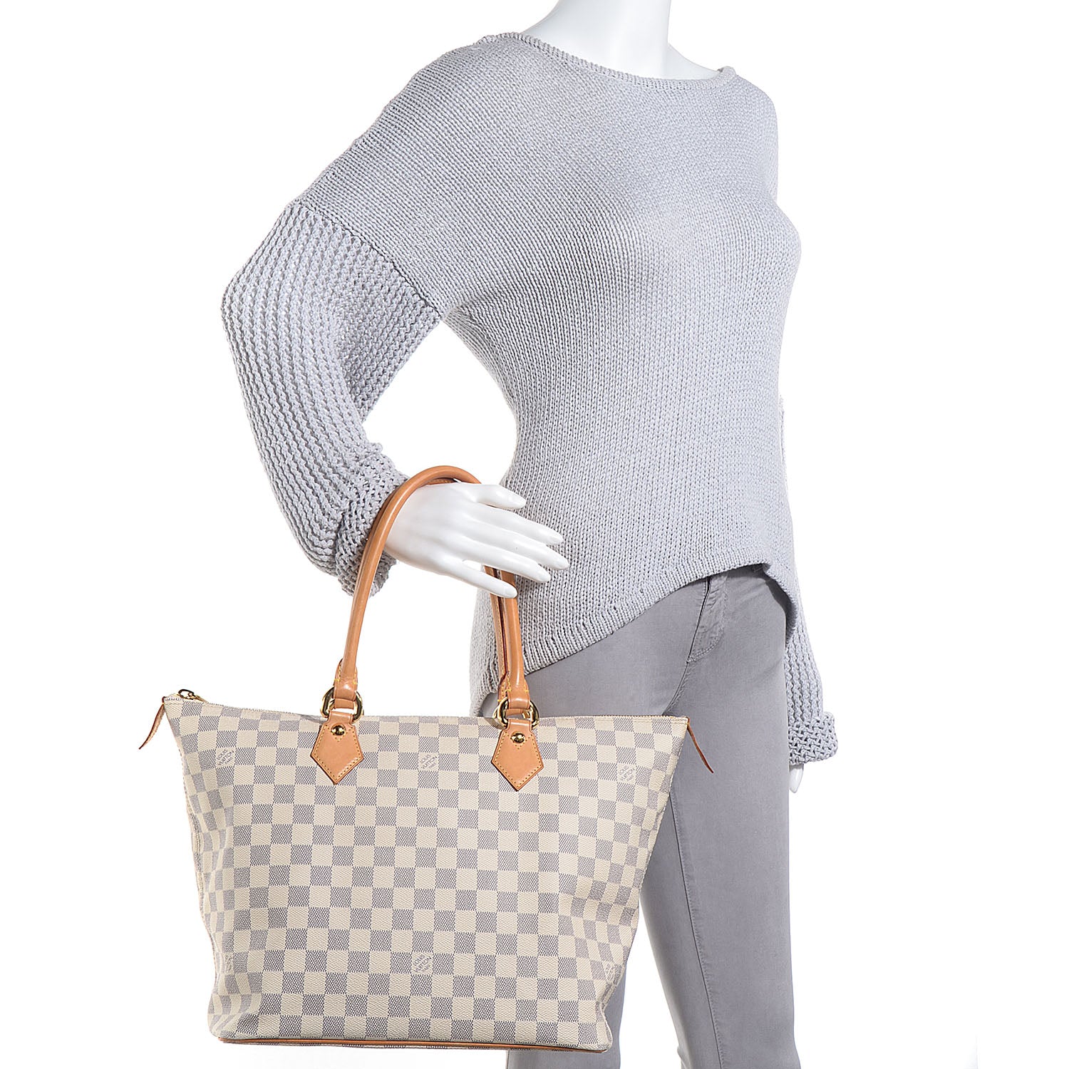 Louis Vuitton Damier Azur Saleya MM 2 of 7
