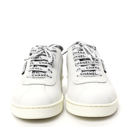 Chanel Calfskin CC Womens Sneakers 37 White 2 of 10