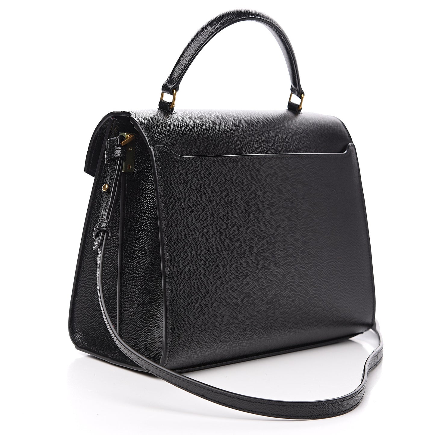 Grain de Poudre Medium Classic Monogram Cassandra Top Handle Black Rouge Legion
