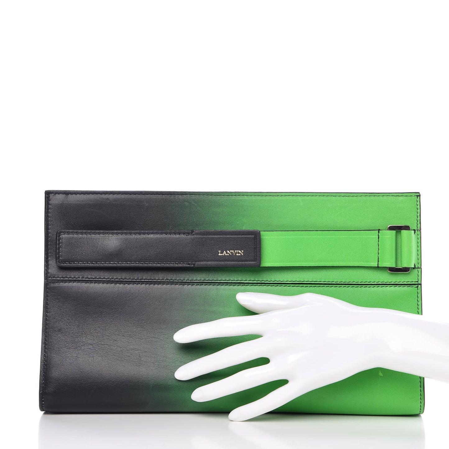 Calfskin Krista Kim Reglisse Clutch Green Black