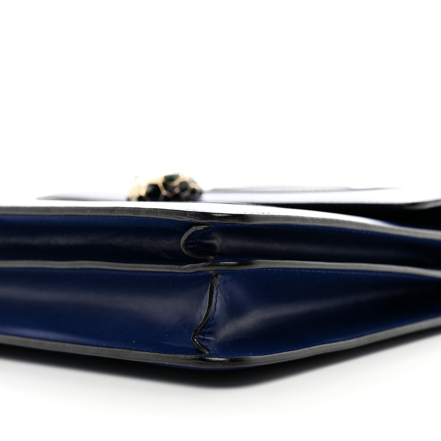 Calfskin Large Serpenti Forever Top Handle Blue