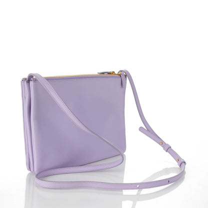 Celine Lambskin Large Trio Crossbody Bag Lilac 3 of 7