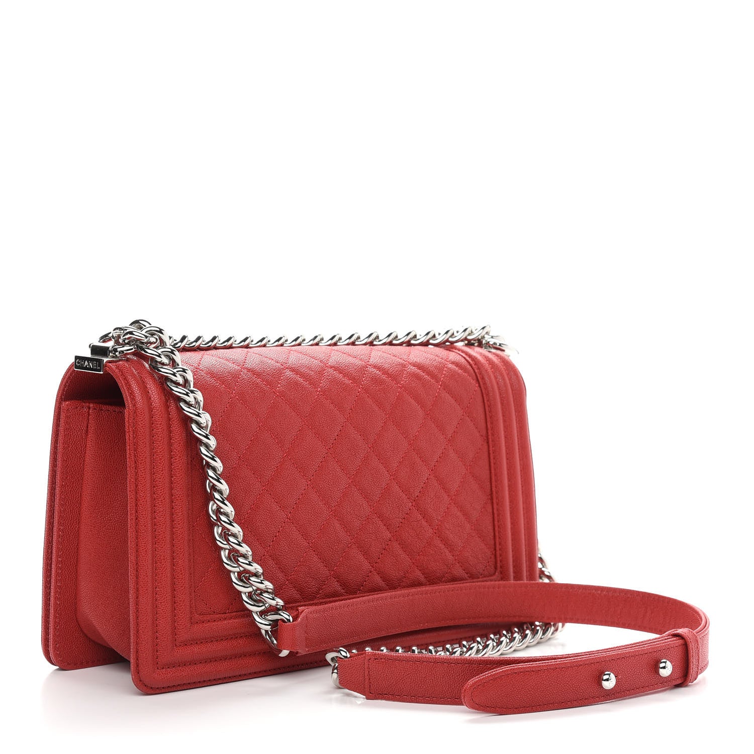 Chanel Caviar Quilted Medium Boy Flap Red 3 of 9