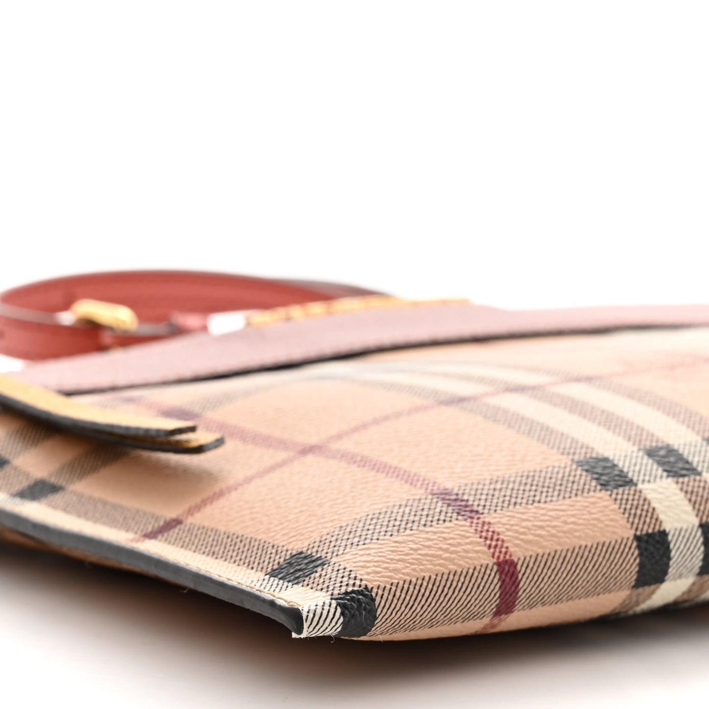 Haymarket Check Peyton Crossbody Clutch Bag Dusty Pink