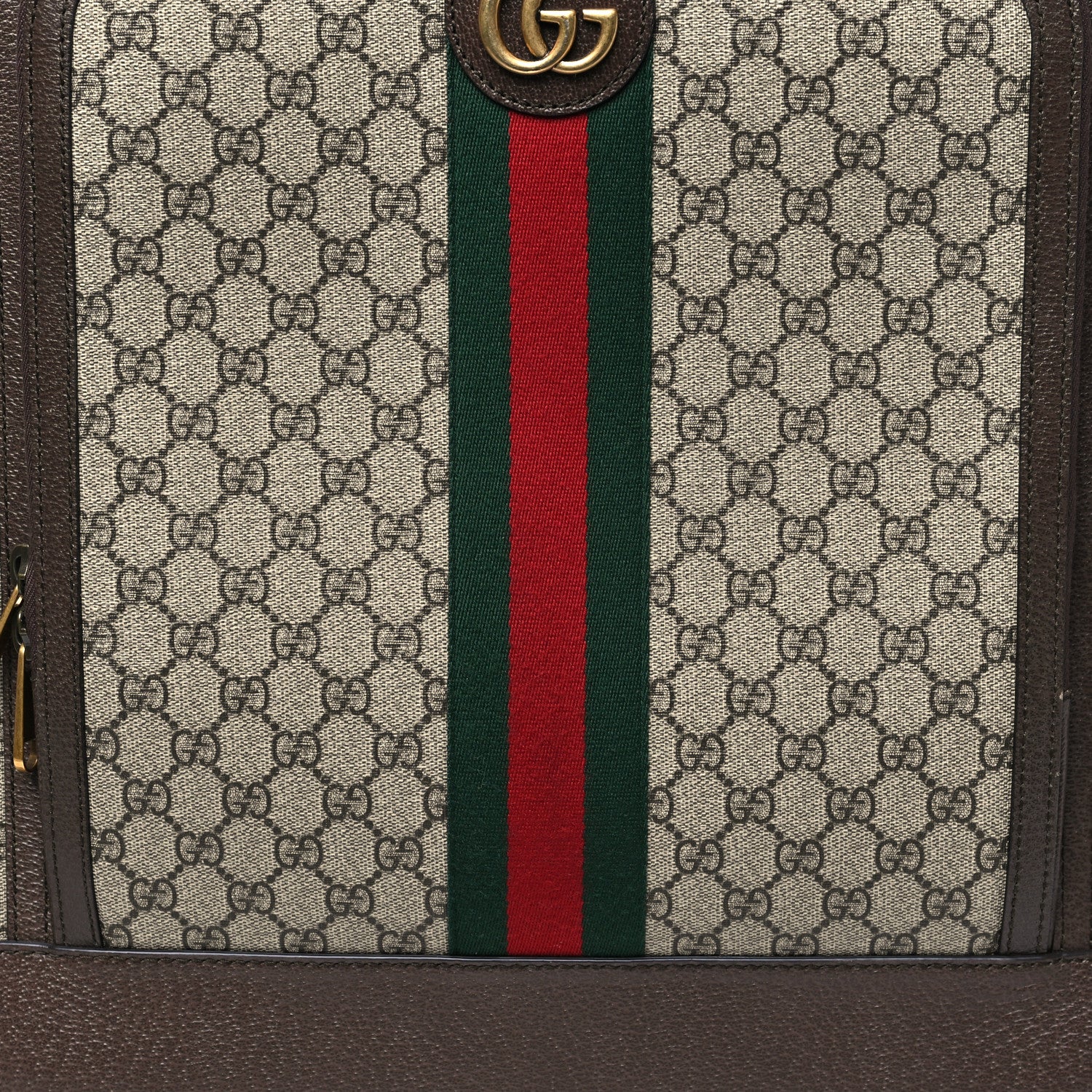 Gucci GG Supreme Monogram Web Medium Savoy Trolley Beige Ebony 7 of 13