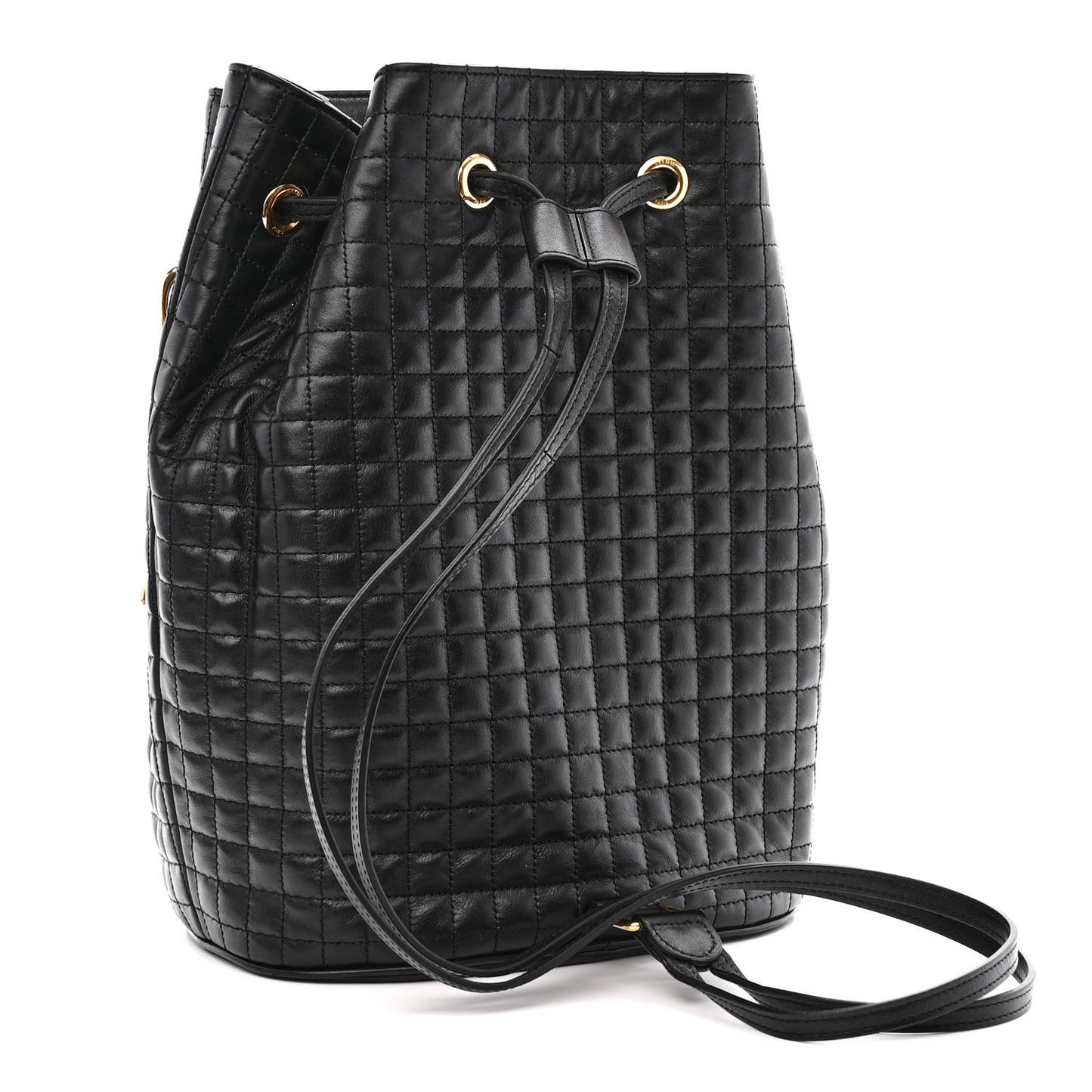 Calfskin Quilted Small C Backpack Black